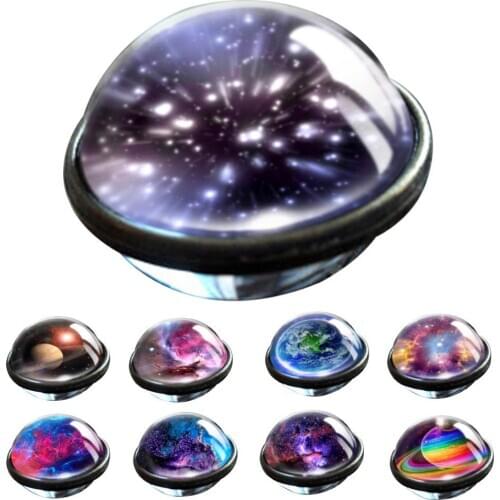 Stylish Glass Ball Galaxy Universe Starry Sky Planet Pendant Necklace Jewelry