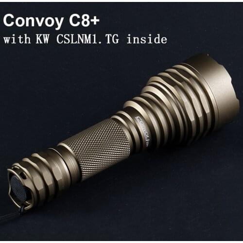 Convoy C8 Plus Led Flashlight Green, Yellow, Blue, White, Red Light Portable Lighting Torch Linterna Hunting Camping 18650 Lamp