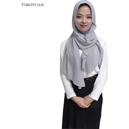 TJ72 new chiffon muslim hijabs scarf fashion headscarf voile musulman solid bonnet hijab