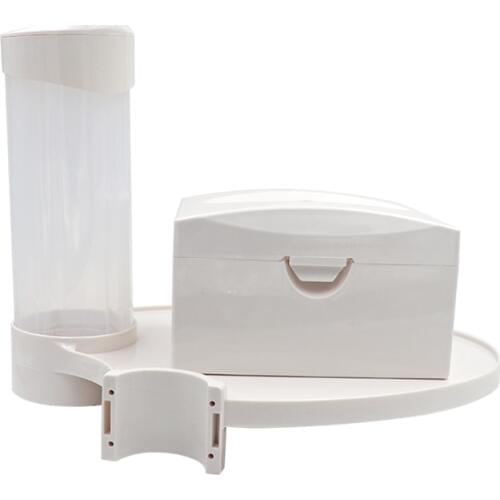 1set Dental chair cup rack three in one storage table tissue box small tray additional tray cup holder cup bucket dental fitting
