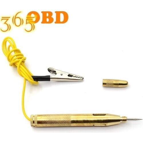 10Pcs DC 6V 12V 24V Probe Light System Test Probe Lamp Auto Car Light Circuit Tester Lamp Car Voltage Test Pen Detector Copper