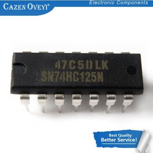 10pcs/lot SN74HC125N DIP-14 SN74HC125 DIP 74HC125N 74HC125 HD74HC125P 74HC125P In Stock