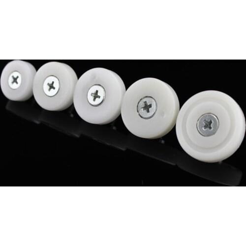 100PCS/LOT Diameter 19/22/25/26/29MM M6 Drawer Bearing Pulley Wheels Steel File Cabinet Door Wheel Furniture Moving Nylon Wheel