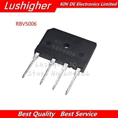 5pcs RBV5006 50A 600V DIP-4