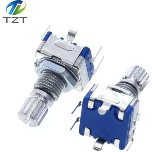 5PCS Plum handle 20mm rotary encoder coding switch / EC11 / digital potentiometer with switch 5 Pin