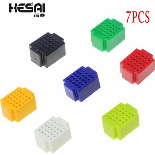 7Pcs Mini 25 Points Breadboard Solderless Prototype Tie-point for arduino