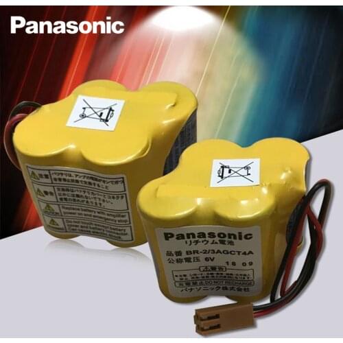 Panasonic Original 2pcs/lot BR-2/3AGCT4A 6v battery PLC BR-2/3AGCT4A lithium-ion batteries with Brown belt hook plug