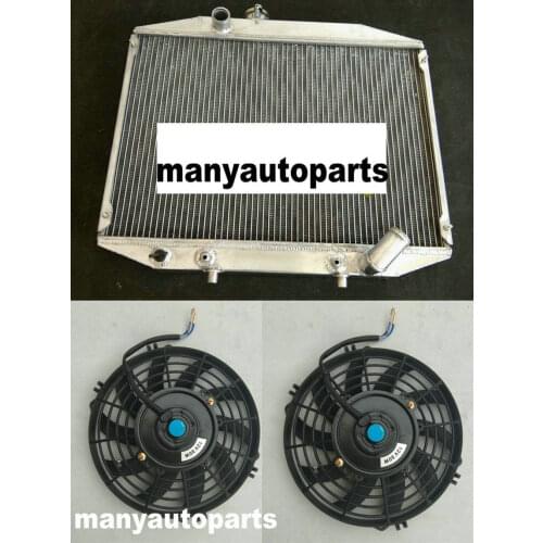 Aluminum Radiator + Fan For Mitsubishi Delica Space Gear L300 Starwagon Hyundai H100 MINI P13/P15T 2.0/2.4/2.5TD AT 1994-2007