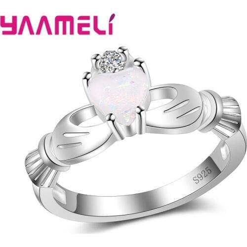 Beautiful 925 Sterling Silver Avvessories Sparking Finger Ring For Ladies Wedding/Engagement Jewelry For Lover/Wife