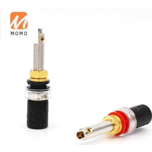 BP613G Pure Copper 24K Gold Plated Binding post Speaker Terminal HiFi speaker Amplifier Banana plug Connectors