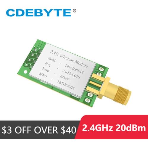 Ebyte E01-ML01DP5 2.4GHz nRF24L01P IoT RF Module Nordic nRF24L01 PA LNA 20dBm 100mW 2.4g Transceiver