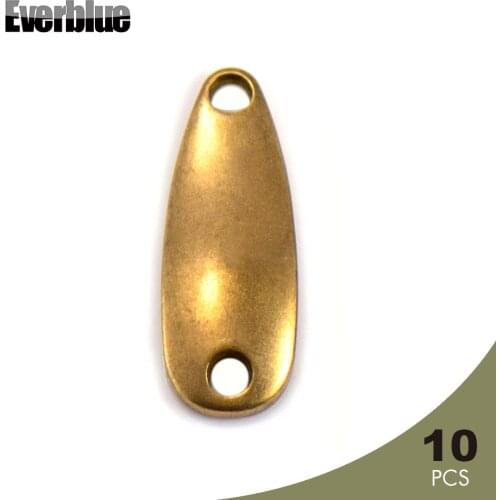 EVERBLUE 10PCS 2.7g Brass Casting Spoon Blanks Metal Fishing Accessories Bass Trout Salmon Pike Spinning Parts Angler’s Tackle
