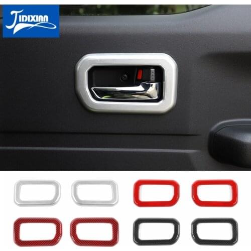 MOPAI Ca Stickers for Suzuki Jimny JB74 Car Interor Door Handle Decoration Cover Accessories for Suzuki Jimny 2019