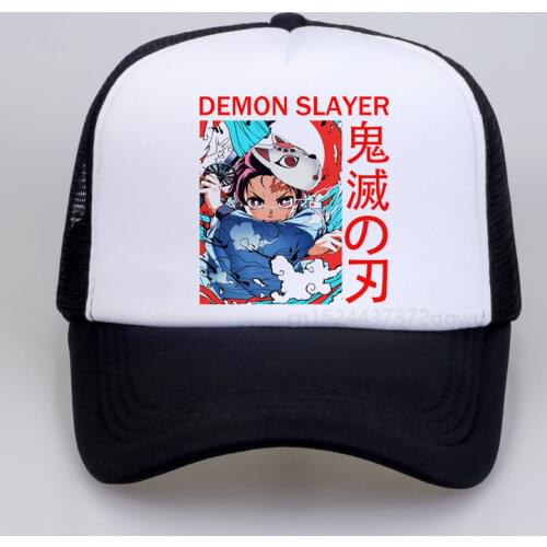 Demon Slayer Mens Peaked Cap Game Black Unisex Baseball Caps Casual Lady Cotton hip hop cap Classic Mesh Breathable SunHat