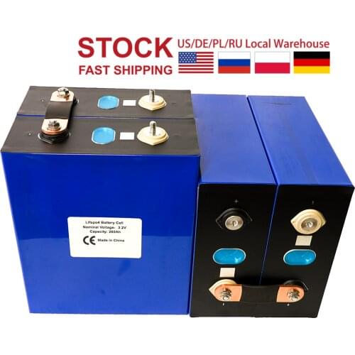 New 4PCS 3.2V 200Ah Lifepo4 Battery Pack 12V200AH 24V200AH Cell Lithium Iron Phosphate Solar EU US Russia Fast Delivery Tax Free