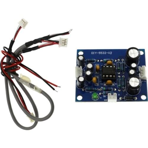 Top Deals 5532 Preamplifier Board Amplifier 12-35V Interchangeable Single Power Front Panel DC Single Power Supply Audio Amplifi