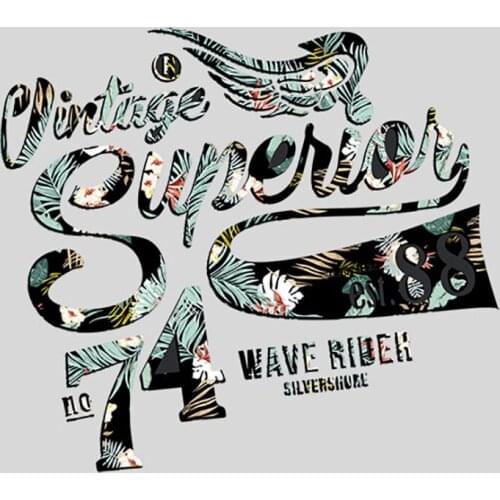 Patches for Clothing Dress Iron on Heat Transfers Applique Diy Flower Letter Patch Printed Application Thermo Stickers