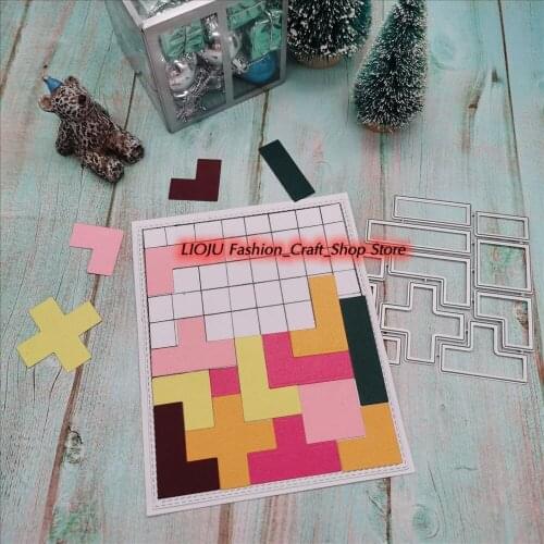 New Tetris Metal cutting die scrapbook Embossing hand cut die album card cover material DIY