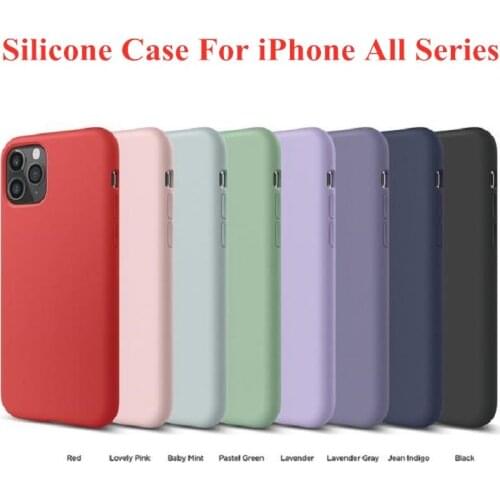 Official Original Silicone Case Luxury Full Cover For iPhone 12mini 11pro 8 7 Plus XR XS Max For Apple iPhone 12 Pro Max SE 2020