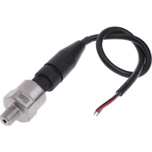 OOTDTY DC5V 1/8NPT Pressure Transducer Transmitter Sensor Stainless Steel Oil Air Water