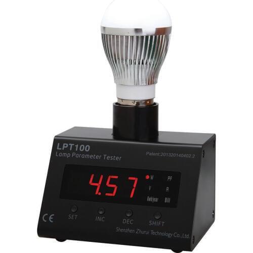 ZHURUI LPT100 led lamp tester led power meter show voltage current power power factor kwh electricity bills