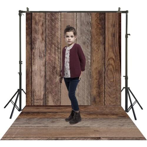 Traditional Studio Backdrop Rustic Wood Floor Board Photography Polyester Cloth Back Drops Children Portrait Booth Backgrounds