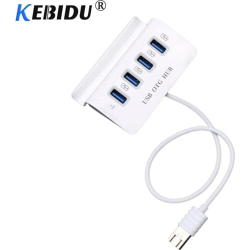 Kebidu USB 3.0 HUB With Phone Holder 4 Port USB HUB USB Splitter Power Adapter For IMac Computer Laptop Accessories HUB USB 3.0