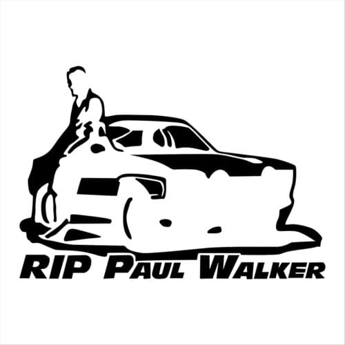 Rip Paul Walker Sticker Car Window Door Laptop Bumper Auto Vinyl Decor,16cm*11cm