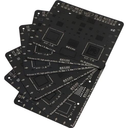 WL Universal Stencil BGA Reballing Kit for iPhone 5 6 7 8 X XS MAX 11 Promax 12 Pro Max CPU IC Chip Tin Planting Soldering Net