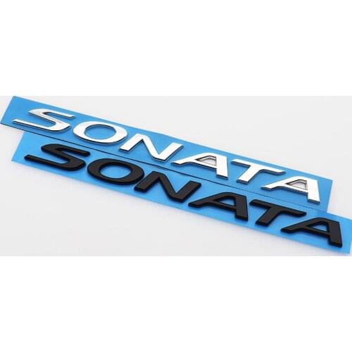 1pcs SONATA ABS Car logo English letter sticker Rear Bumper tail door trunk sticker car rear Emblem sticker styling Accessories