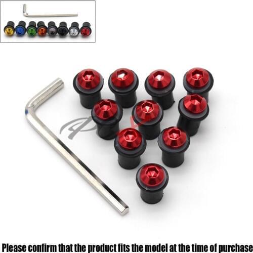 10Ps For YAMAHA MT-07 MT-09 FZ07 FZ09 MT09 Tracer FZ1/N Motorcycle Accessories Windshield Bolts Screw Nut Fastener Kit 5mm