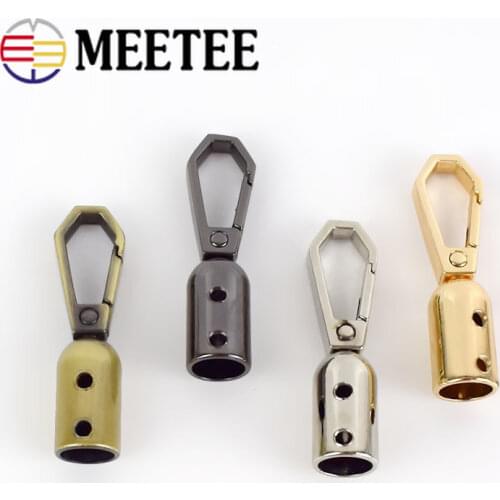5/10pcs 8.5x45mm Handbag Tassel Cap Clasp Hook Connector Bag Hanger Metal Buckles Bags Strap Stopper Cord Lock DIY Accessories