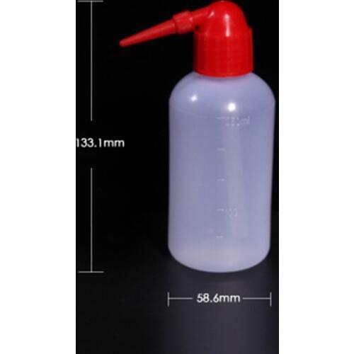 2pcs/lot 250ml Plastic Red top cap Squeeze Bottle Tattoo Wash Bottle Container Medical Bottle Lab Supplies