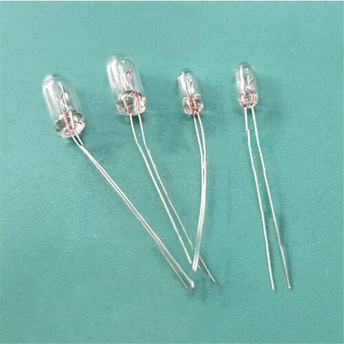 50pcs Miniature 4/5mm 6/12/24V Lamp Light Bulb Edison Incandescent Filament Rice