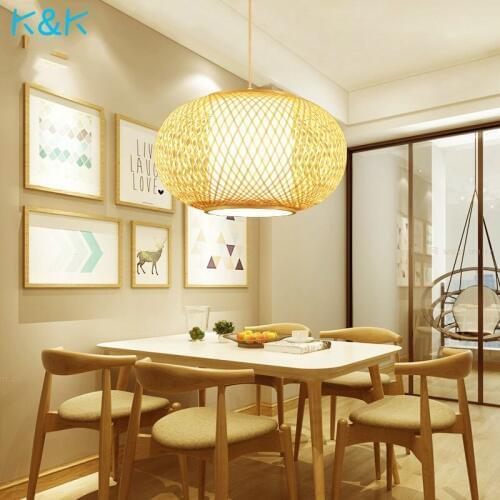 Bamboo Chandelier Luminaire Restaurant Hanging Lamp Bedroom Lamp Kitchen Lights Hanging Home Decor Lustre Pendant Lamp Lamparass