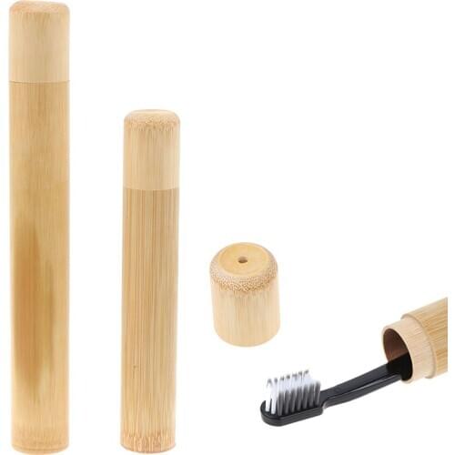 Handmade Bamboo Toothbrush Tube 21/16cm Natural Bamboo Tube For Toothbrush Eco Friendly Travel Case Portable Travel Packing 1pc