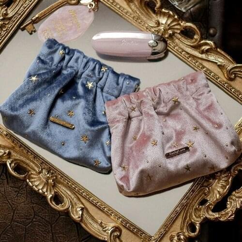 Velvet Mini Cosmetic Lipstick Organizer Sanitary Pad Pouch Pochette Maquillage Travel Makeup Storage Bag Mask Lipstick Organizer