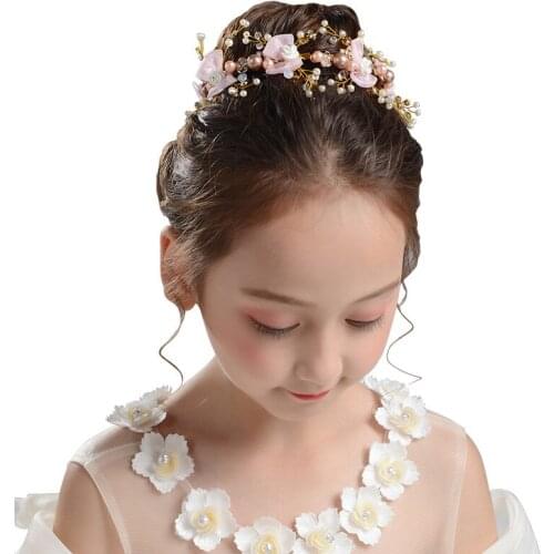 Childrens Hair Accessories Girl Princess Hair Pin Hair Band Stage Performance Flower Girl Dress Accessories Girl Tiara Bride Br