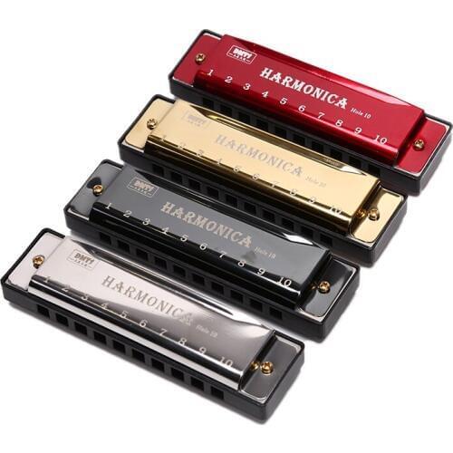 10 Holes Swan Harmonica Diatonic Blues Harp Woodwind Music Instrument Mouth Organ For Rock Country Folk Jazz Melodica