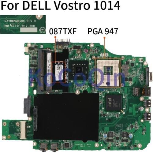KoCoQin Laptop motherboard For DELL Vostro 1014 Mainboard CN-087TXF 087TXF DAVM8NMB6D0 GM45 DDR3