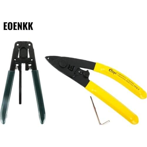 Double-mouth Mille Pliers CFS-2 Optical Wire Stripper Fiber Optic Cable Stripping Tool Suit FTTH Cold Joint Tool