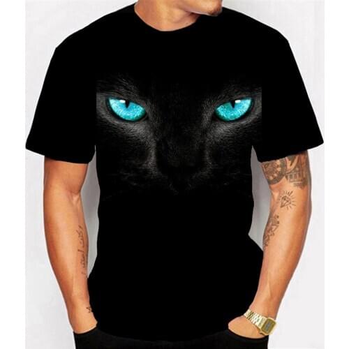 2020 New Cartoon T Shirt Style Casual Digital Cat 3D Print T-shirt Men Women Tshirt Summer Short Sleeve O-neck Hip Hop Tops Tees