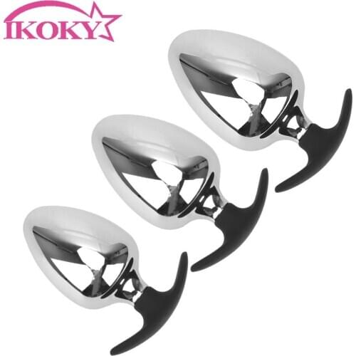 IKOKY Anus Dilator Sex Toys For Women Men Anal Dildo Extra Big Diameter Anal Plug Prostate Massager Smooth Metal Butt Plug