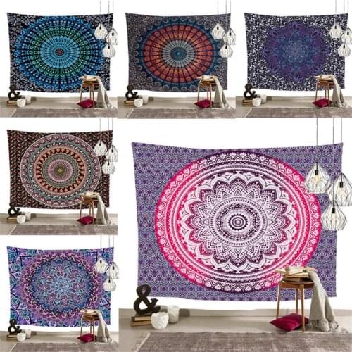 Indian Psychedelic Hippie Bohemian Trippy Peacock Blossom Floral Tapestry Wall Hanging Room Decor Cloth Tablecloth Sofa Cover