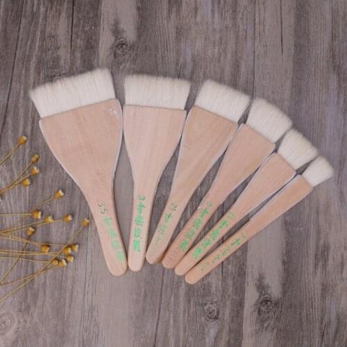 Six Sizes Goat Hair Handle Art Supplies Watercolor Acrylic Wood Oil Paint Brush for painting art Supplies