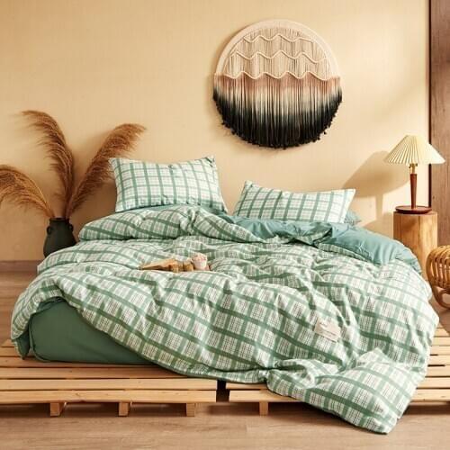 3/4pcs Yellow Striped Bedding Set Solstice Home Textile Duvet Cover Pillow Case Bed Sheet Teen Bedding Set King Queen Twin