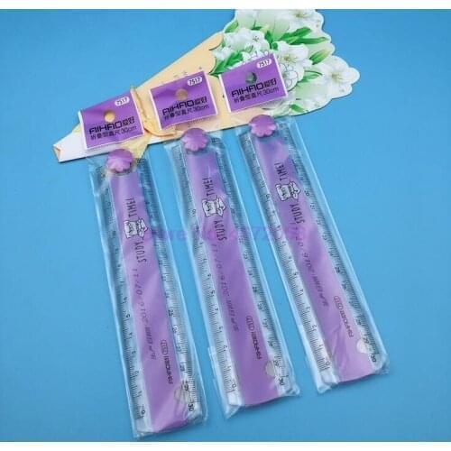 200pcs 30CM New Cute Kawaii Study Time Color Folding Ruler Multifunction DIY Drawing Rulers For Students School Stationery