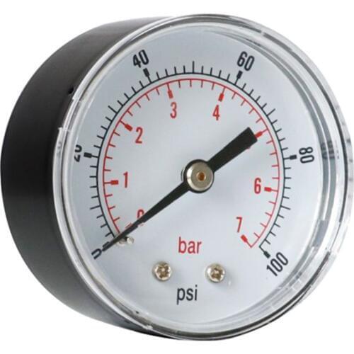 Pressure Gauge 52mm Dial 1/8" BSPT Horizontal 0/15,30,60.100,160,300 PSI & Bar