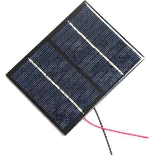 BUHESHUI Polycrystalline Small Mini Solar Panel Module 1.5W 12V With Black/Red Wire Solar Cells w/ Cable Education Kits Study