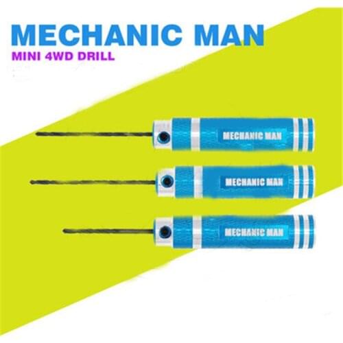Modeling Tool Mini 4WD Racer Blue Drill Tool Four-wheel Accessories Through Hole Drill Punch Mini Hand-drill Mechanic Man